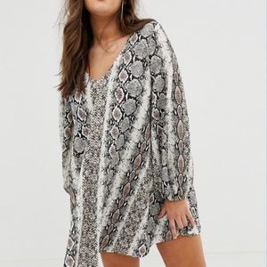 EUC ASOS Curve Snakeskin print dress size 12